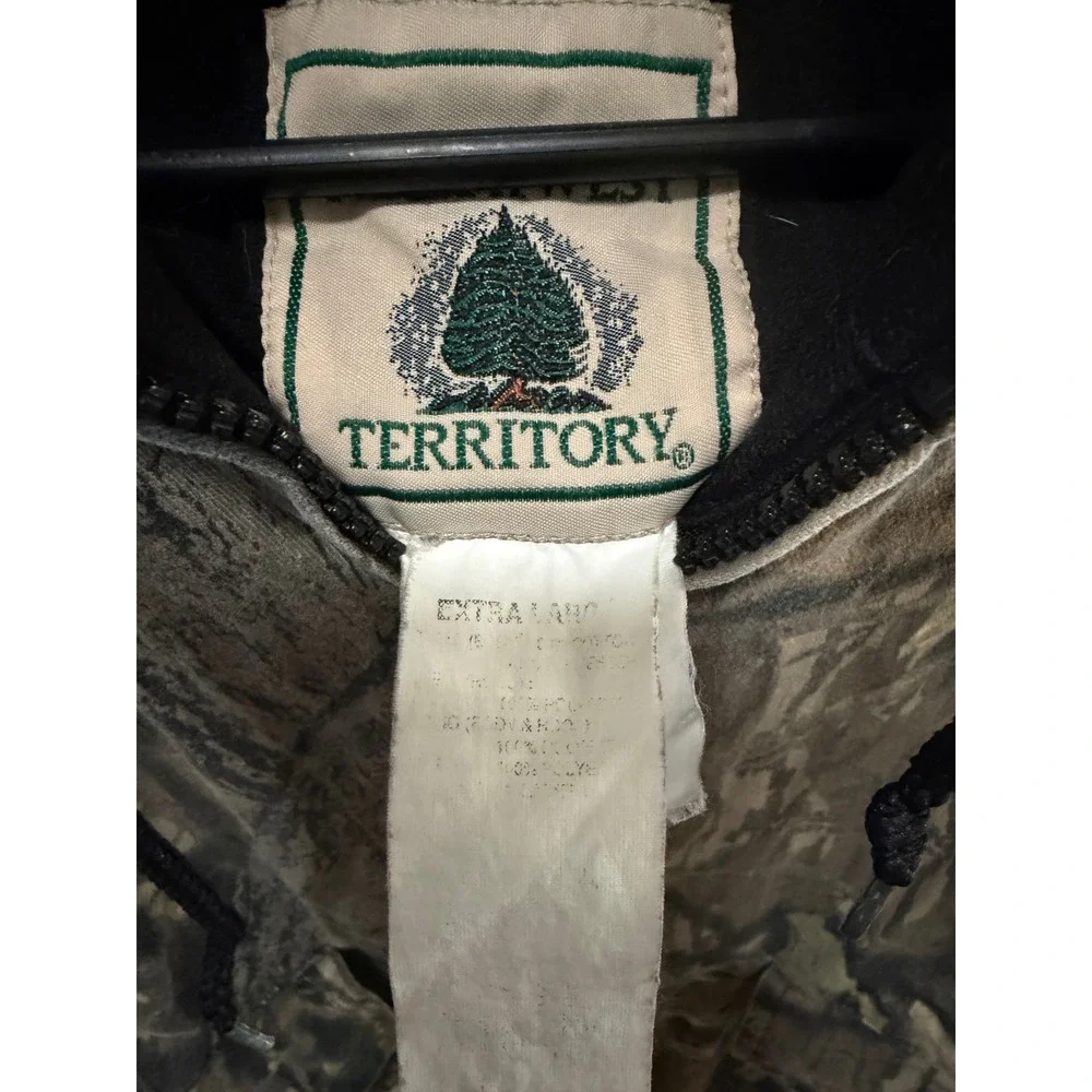 Northwest Territory Mens Mossy Oak Camo Hooded Vest Full Zip Cargo Pockets XL